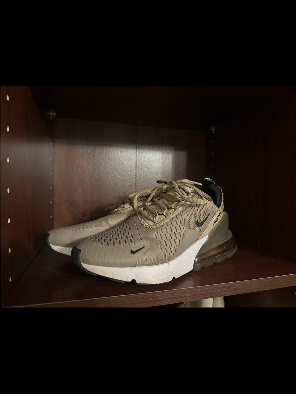 Nike Air Max 270 Sneakers - Taupe and Black